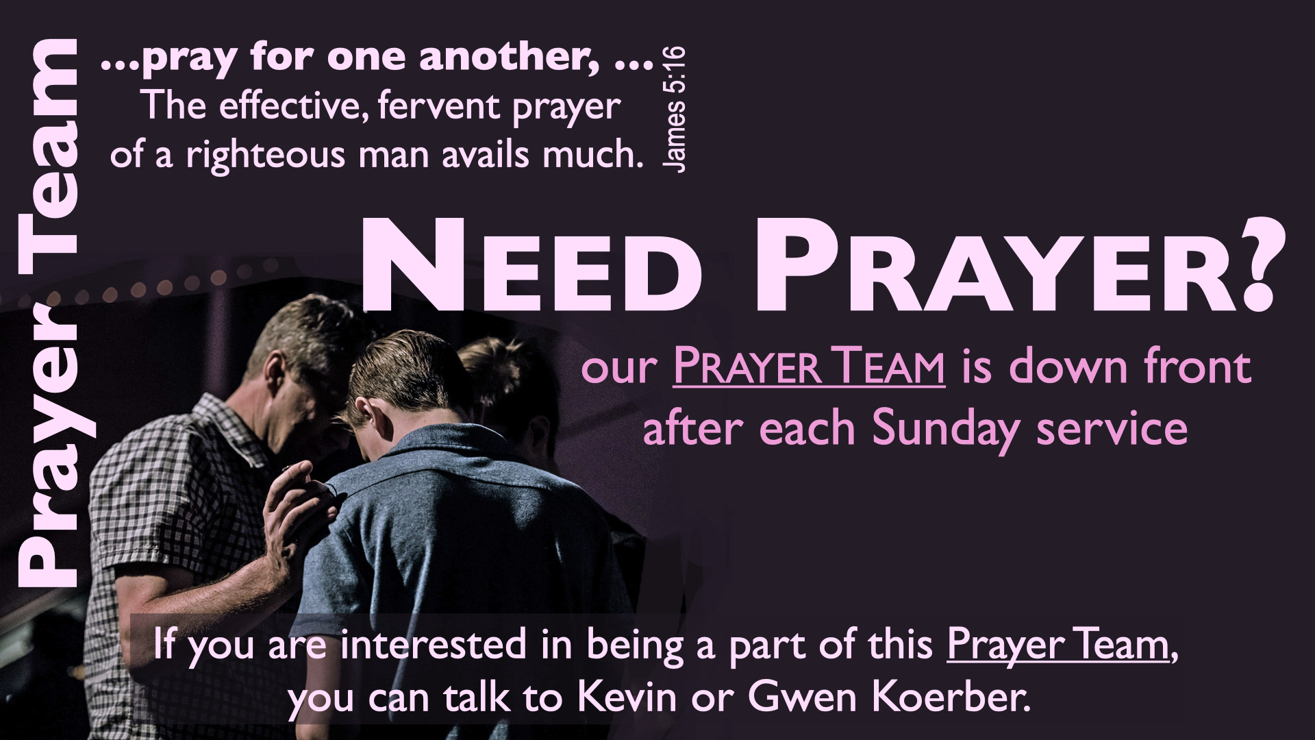 Prayer Team - After Service