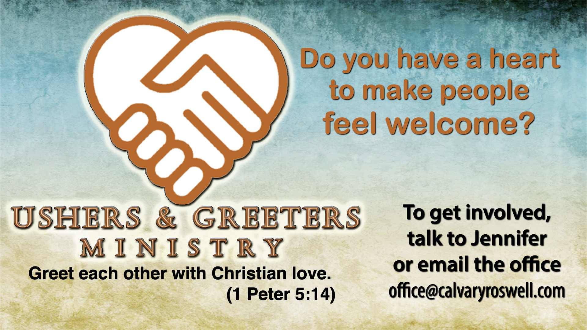 Ushers and Greeters
